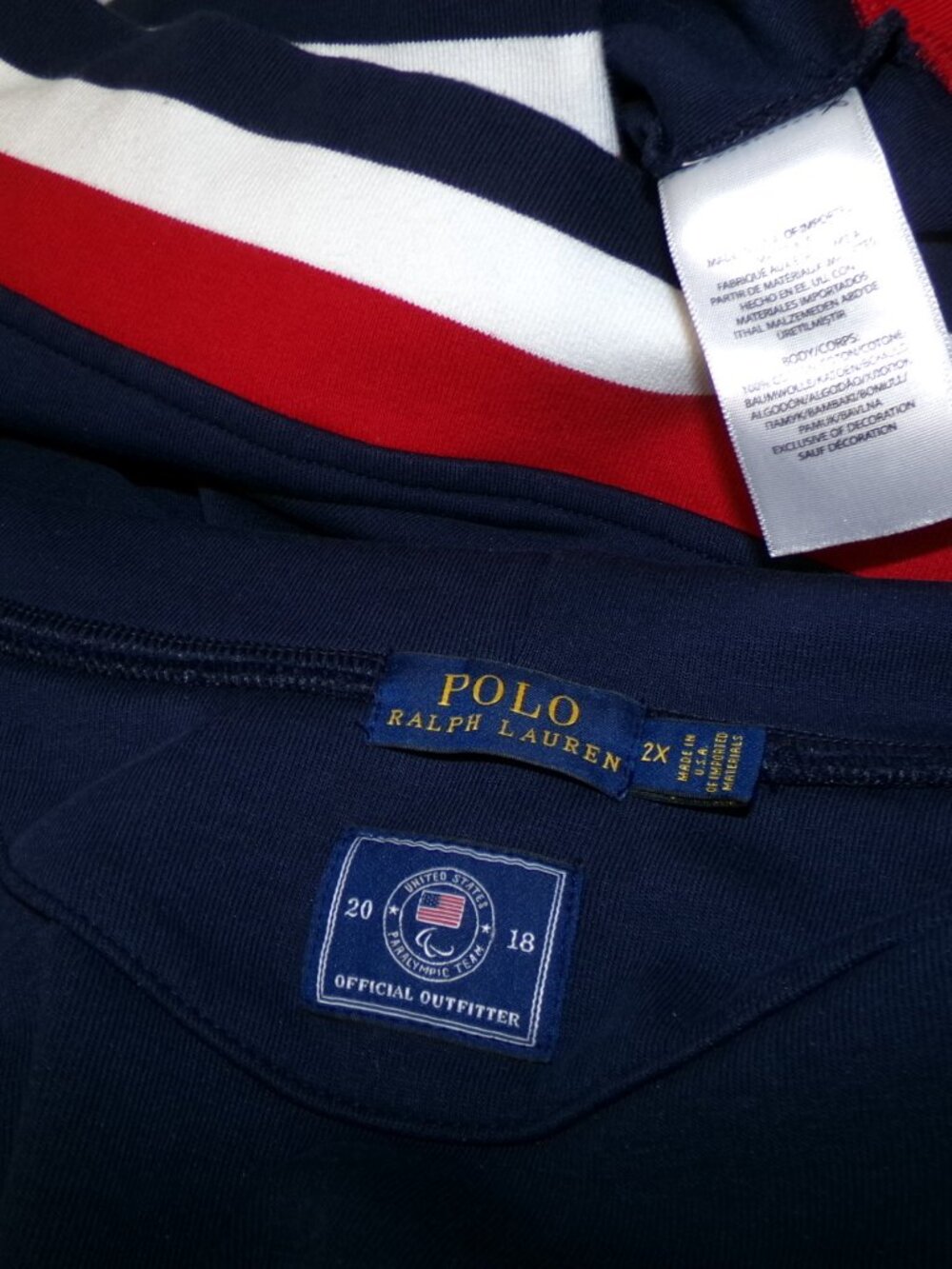 Polo Ralph Lauren 2018 US Olympic Paralympic Team USA Full Zip Hoodie Women’s 2X - Picture 4 of 5